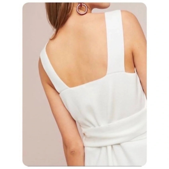 ANTHROPOLOGIE Harlow White Belted Knit Tank Top - Picture 4 of 10